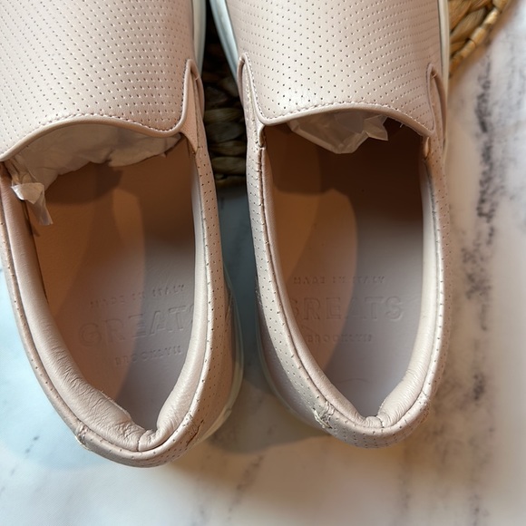 NWT - Greats - Women's Wooster Perforated Pink Slip ons - Size 8.5. - Picture 3 of 4